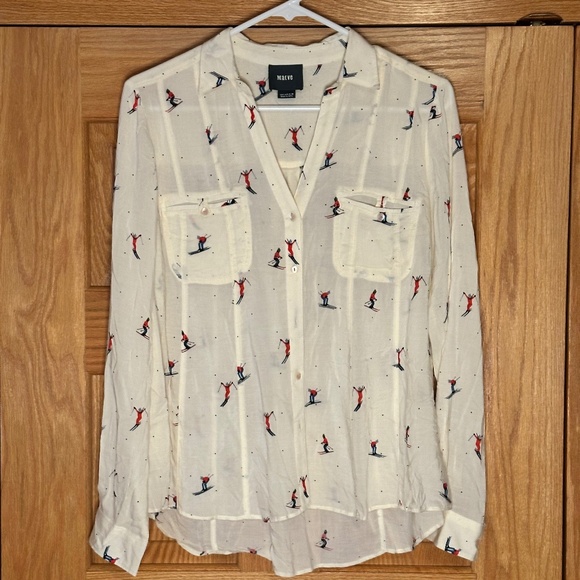 Maeve - Apres Ski Button-up Shirt - Size 4/Small - Picture 1 of 3